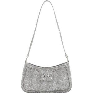 Women's Silver Bling Sequin Purse Evening Ladies Sparkling Party Clutch Handbag